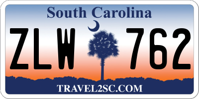 SC license plate ZLW762