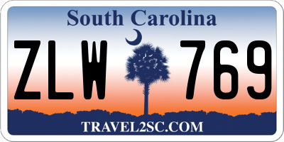 SC license plate ZLW769