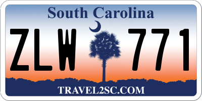 SC license plate ZLW771