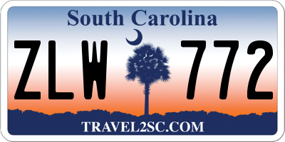 SC license plate ZLW772