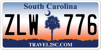 SC license plate ZLW776