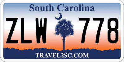 SC license plate ZLW778