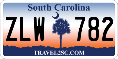 SC license plate ZLW782