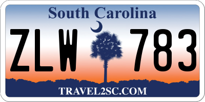 SC license plate ZLW783