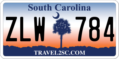 SC license plate ZLW784