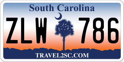 SC license plate ZLW786