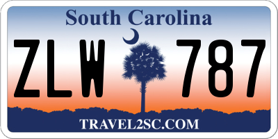 SC license plate ZLW787