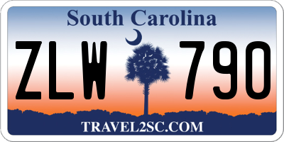 SC license plate ZLW790
