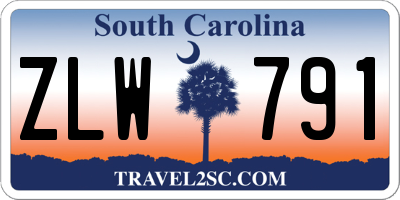 SC license plate ZLW791
