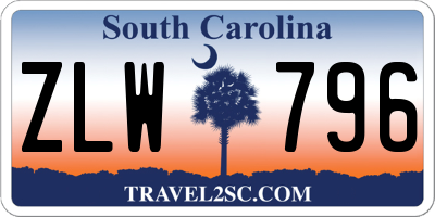 SC license plate ZLW796