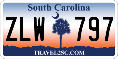 SC license plate ZLW797