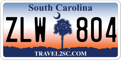 SC license plate ZLW804