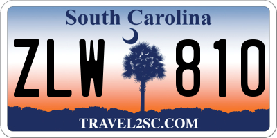 SC license plate ZLW810