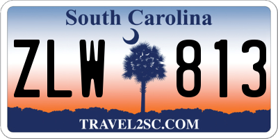 SC license plate ZLW813