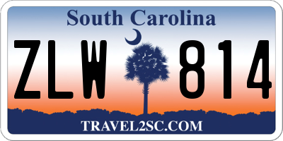 SC license plate ZLW814