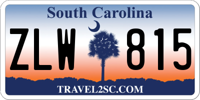 SC license plate ZLW815