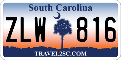 SC license plate ZLW816