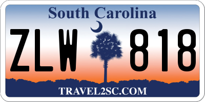 SC license plate ZLW818