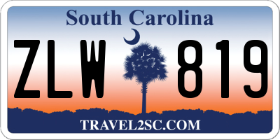 SC license plate ZLW819