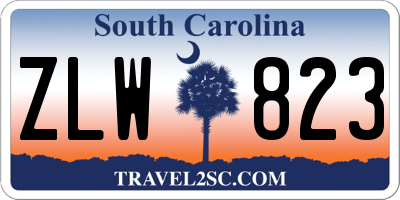 SC license plate ZLW823