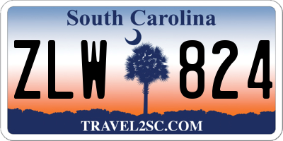 SC license plate ZLW824