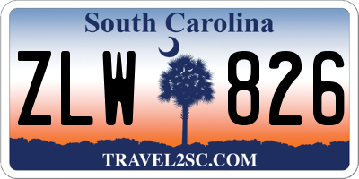 SC license plate ZLW826