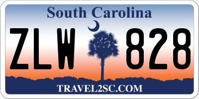 SC license plate ZLW828