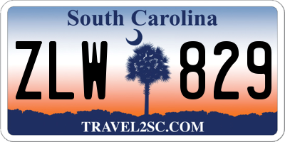 SC license plate ZLW829