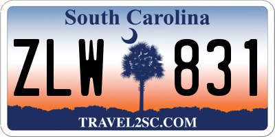 SC license plate ZLW831