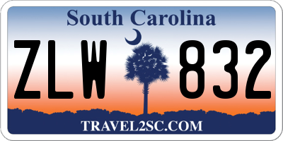 SC license plate ZLW832