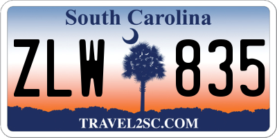 SC license plate ZLW835