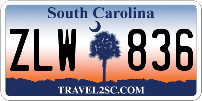 SC license plate ZLW836