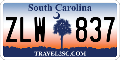 SC license plate ZLW837