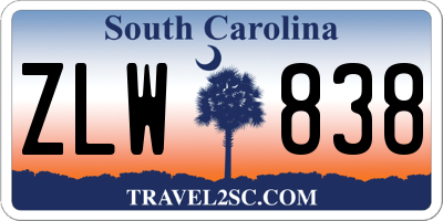 SC license plate ZLW838