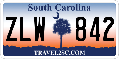 SC license plate ZLW842