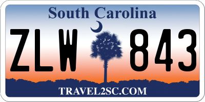 SC license plate ZLW843