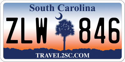 SC license plate ZLW846
