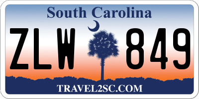 SC license plate ZLW849