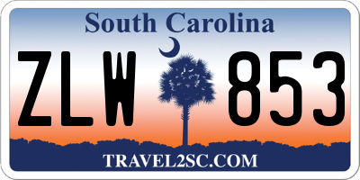 SC license plate ZLW853