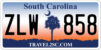 SC license plate ZLW858