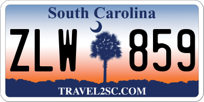 SC license plate ZLW859