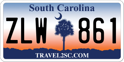 SC license plate ZLW861