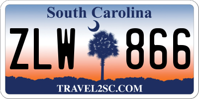 SC license plate ZLW866