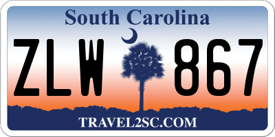 SC license plate ZLW867
