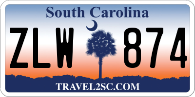 SC license plate ZLW874