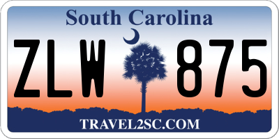 SC license plate ZLW875