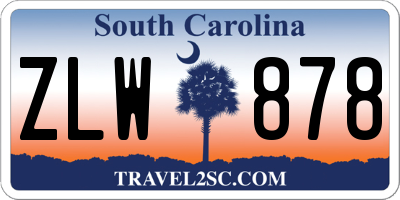 SC license plate ZLW878