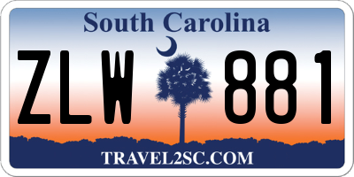 SC license plate ZLW881