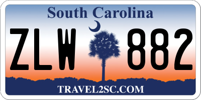 SC license plate ZLW882