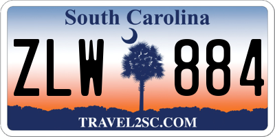 SC license plate ZLW884